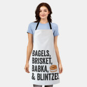Joodse Chanoeka Bagels Brisket Bakka Blintzes Gift Schort (Gedragen)