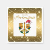 Joodse Chanoeka Viering Merry Chrismukkah Servet (Voorkant)