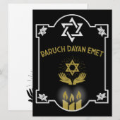 Joodse condoleance begrafenis bericht (Voorkant / Achterkant)