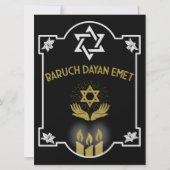 Joodse condoleance begrafenis bericht (Voorkant)