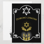 Joodse condoleance begrafenis bericht (Voorkant / Achterkant)