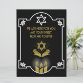 Joodse condoleance begrafenis bericht (Staand voorkant)