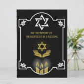 Joodse condoleance begrafenis bericht (Staand voorkant)