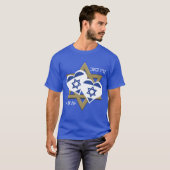 Joodse Dag van de Liefde ISRAËL VLAG Tu B'Av T-shirt (Voorkant volledig)