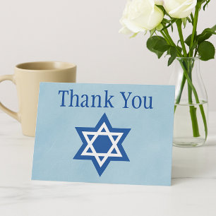 Joodse dankjewel Davidster Briefkaart