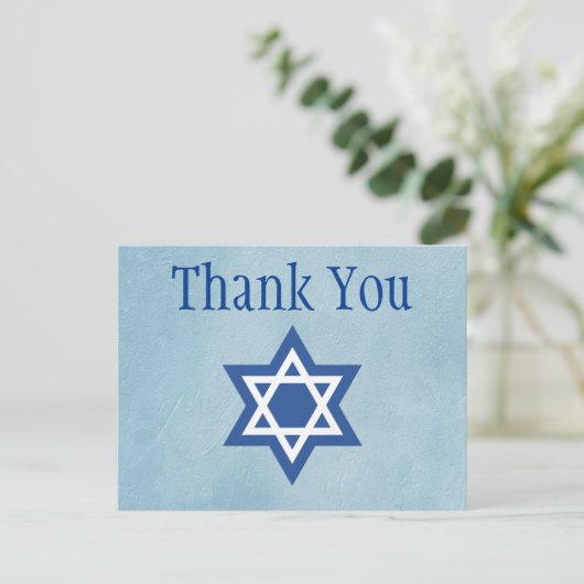 Joodse dankjewel Davidster Briefkaart (Staand voorkant)