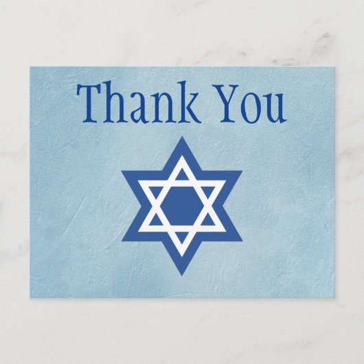 Joodse dankjewel Davidster Briefkaart (Voorkant)