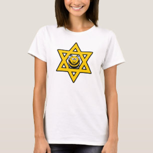 Joodse davidster met een honingbij t-shirt