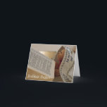 Joodse de notakaart van Shabbat Shalom van de Kaart<br><div class="desc">Joodse Teddybeer die tallit שבתשלום Kaart van de Nota van de Groet van Shabbat Shalom (Vreedzame Sabbat) dragen de Hebreeuwse</div>