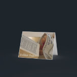 Joodse de notakaart van Shabbat Shalom van de Kaart<br><div class="desc">Joodse Teddybeer die tallit שבתשלום Kaart van de Nota van de Groet van Shabbat Shalom (Vreedzame Sabbat) dragen de Hebreeuwse</div>