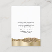 Joodse display Glitter Gold Foil Visitekaartje (Achterkant)