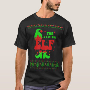 Joodse Elf Familie Matching Lelijke Trui Kerstmis T-shirt