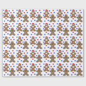 Joodse en Santa Gingerbrood Mannen die papier pakk (Vlak)