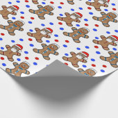 Joodse en Santa Gingerbrood Mannen die papier pakk (Hoek)