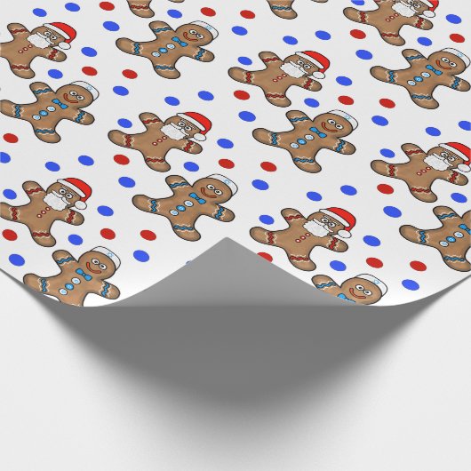 Joodse en Santa Gingerbrood Mannen die papier pakk (Hoek)