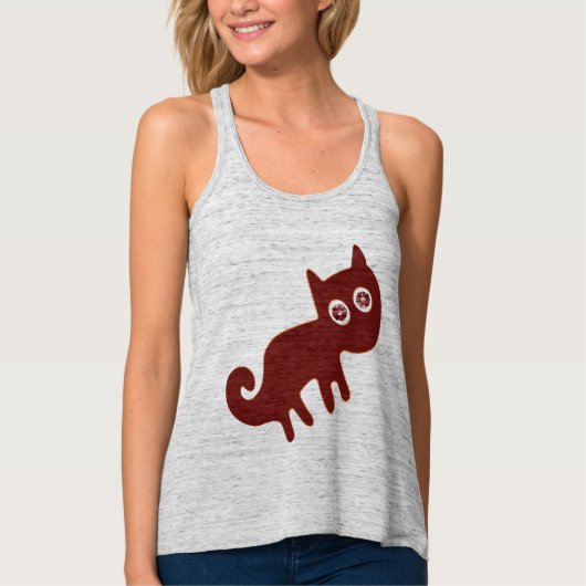 Joodse Eyes Red Fox of Cat Nazca Lines Tanktop (Voorkant)