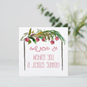 Joodse feestdag in Sukkot - Hebreeuws Happy Sukkot (Staand voorkant)