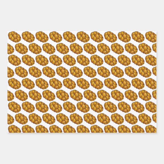 Joodse Feestdagen Hanukkah Latke Challah Sufganiya Inpakpapier Vel (Voorkant 3)