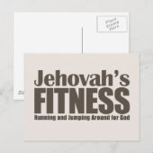 Joodse fitness briefkaart (Voorkant / Achterkant)