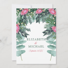 Joodse Floral Wedding Chuppah Eucalyptus Protea Kaart