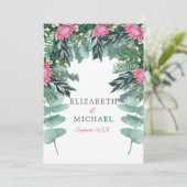 Joodse Floral Wedding Chuppah Eucalyptus Protea Kaart (Staand voorkant)