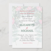 Joodse Floral Wedding Chuppah Eucalyptus Protea Kaart (Achterkant)