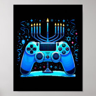 Joodse gamer voor videospelconsole Hanukka Chanukk Poster