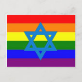 Joodse Gay Pride Flag Briefkaart (Voorkant)