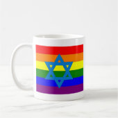 Joodse Gay Pride Flag Koffiemok (Links)