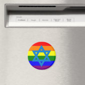 Joodse Gay Pride Flag Magneet (Insitu (Vaatwasser))