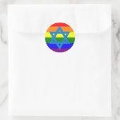 Joodse Gay Pride Flag Ronde Sticker (Tas)