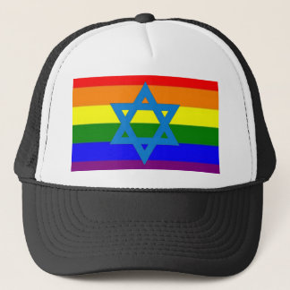 Joodse Gay Pride Flag Trucker Pet