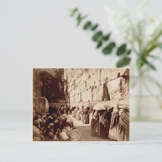 Joodse gebeden aan de wandelende muur in Jeruzalem Briefkaart (Staand voorkant)