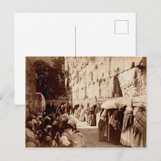 Joodse gebeden aan de wandelende muur in Jeruzalem Briefkaart (Voorkant / Achterkant)