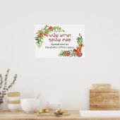 Joodse gebeden citaat - Sukkat Shlomecha - voor Su Poster (Keuken)