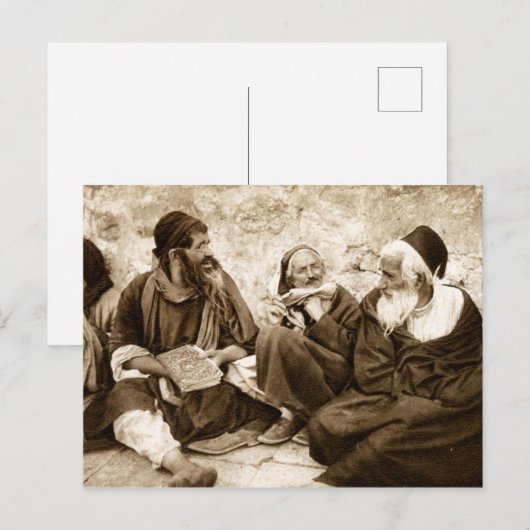 Joodse gebeden in Jeruzalem Briefkaart (Voorkant / Achterkant)