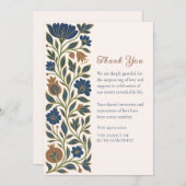 Joodse geïnspireerde bloemensympathie Shiva-begraf Bedankkaart (Voorkant / Achterkant)