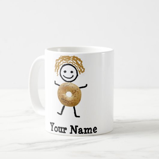 Joodse Gift - Bagel Kind Coffe Mok (Voorkant links)