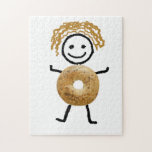 Joodse Gift-Bagel Kind Puzzle Legpuzzel<br><div class="desc">Dit schattige bagel kind poster is een puzzel van 10 x 14 250. Cute for Chanukah.</div>