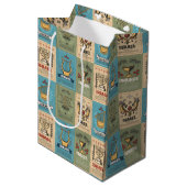 Joodse Gifts - Holiday Gift Bags - Hanukkah Medium Cadeauzakje (Voorkant Gekanteld)