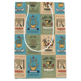 Joodse Gifts - Holiday Gift Bags - Hanukkah Medium Cadeauzakje