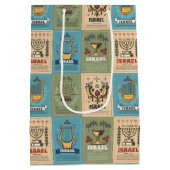 Joodse Gifts - Holiday Gift Bags - Hanukkah Medium Cadeauzakje (Achterkant)