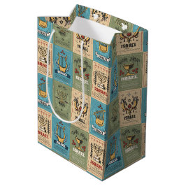 Joodse Gifts - Holiday Gift Bags - Hanukkah Medium Cadeauzakje