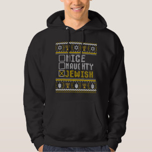 Joodse Grappige Kerstmis Pyjama Chanoeka Joodse Ch Hoodie