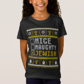 Joodse Grappige Kerstmis Pyjama Chanoeka Joodse Ch T-shirt (Voorkant)