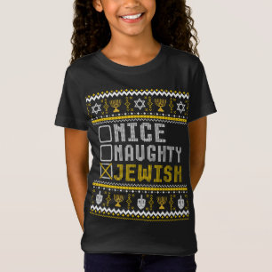 Joodse Grappige Kerstmis Pyjama Chanoeka Joodse Ch T-shirt