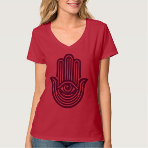 Joodse Hamsa Evil Eye Geometrische Judaica Gift T-shirt
