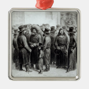 Joodse handelaren en kooplieden metalen ornament