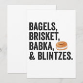Joodse Hanukkah Bagels Brisket Bakka Blintzes Cade Kaart (Voorkant / Achterkant)