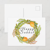 Joodse Happy Sukkot-citroenen en -bladeren Briefkaart (Voorkant / Achterkant)